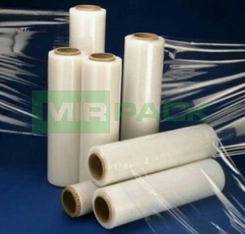 Стрейч пленка 500 мм 23 мкм 3 кг прозрачная в рулоне - Вид 1