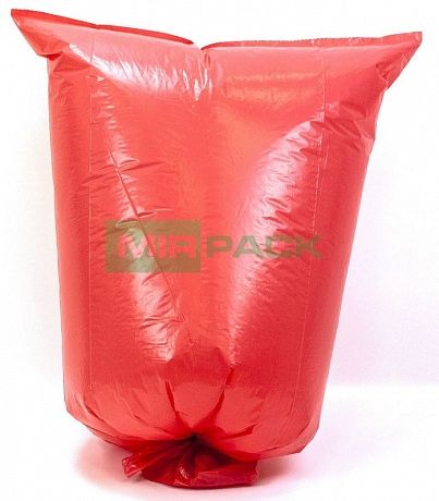 Мешки для мусора 120 л, 40 мкм, в рулоне 10 штук, ПВД, 2 слоя, 70x110 см, Премиум, красные - Вид 4